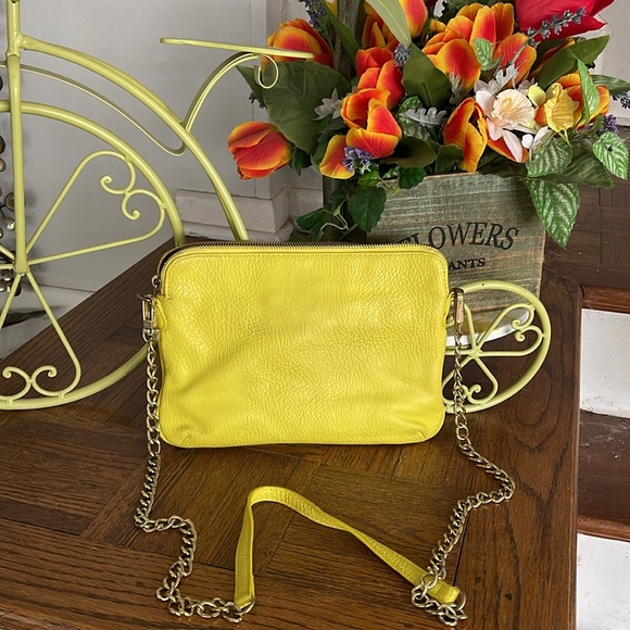 NWT Olivia and Joy yellow chain crossbody bag - Picture 3 of 8